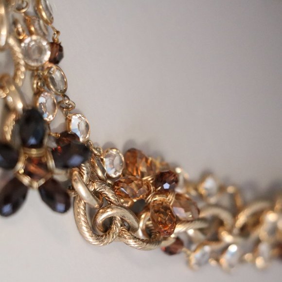 NEW Jimmy Crystal Gold Flower Necklace - Picture 9 of 10